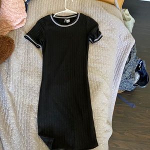 Black cotton T-shirt dress, size 4, worn once